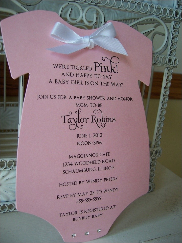 Custom Make Baby Shower Invitations Custom Baby Shower Invitations for Girl