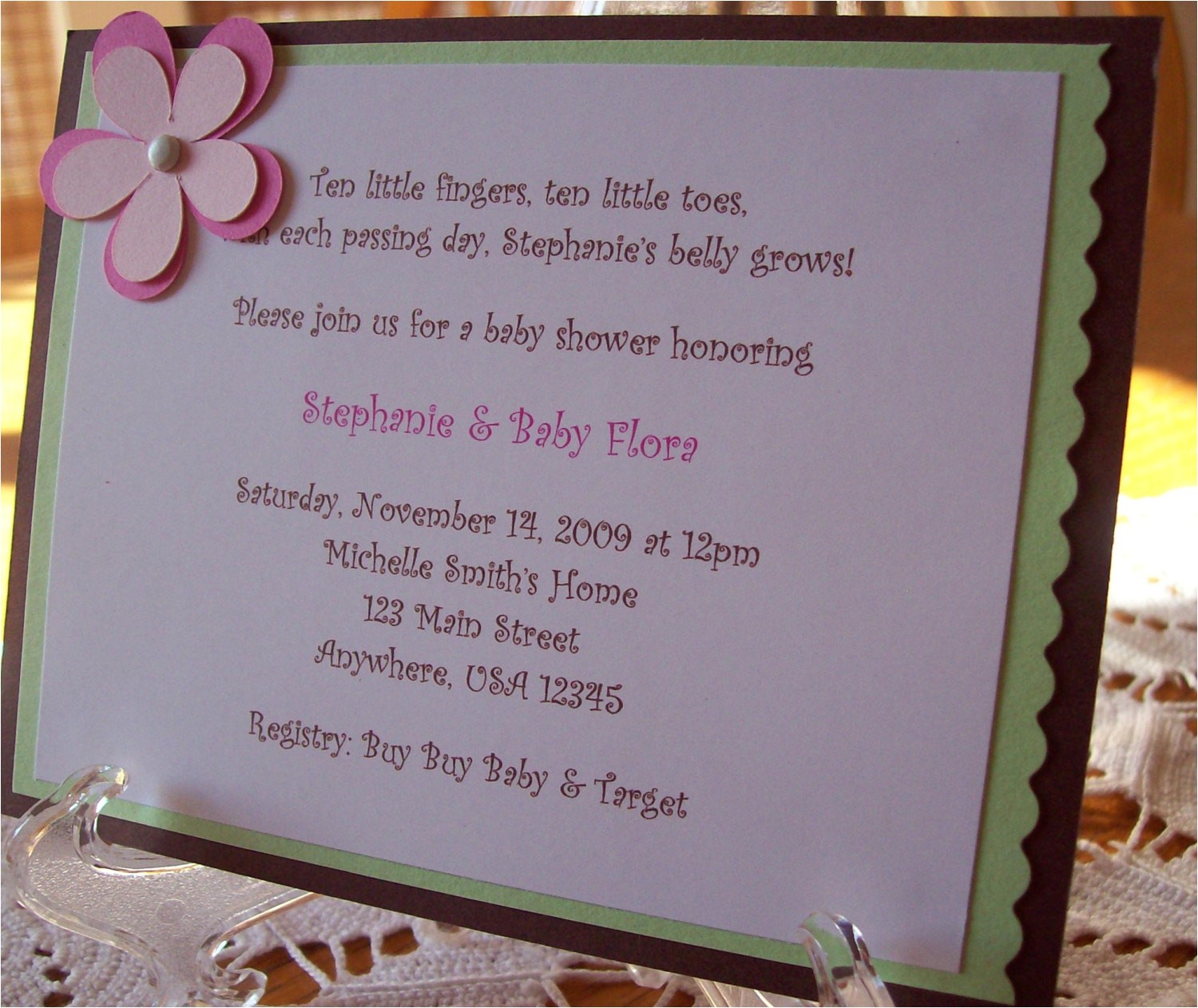 Custom Make Baby Shower Invitations Custom Handmade Baby Shower Invitations or Baby Announcements