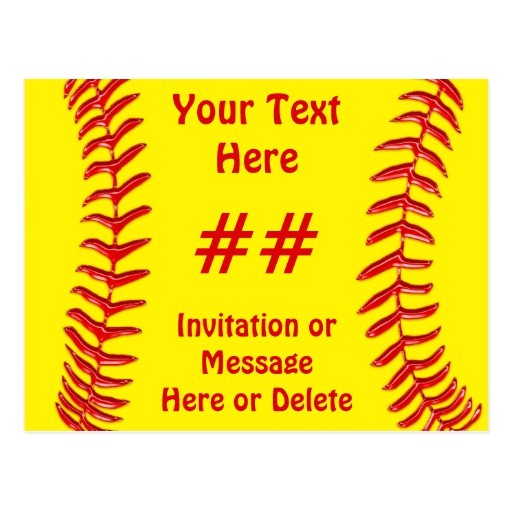 Custom softball Birthday Invitations softball Birthday Party Bing Images