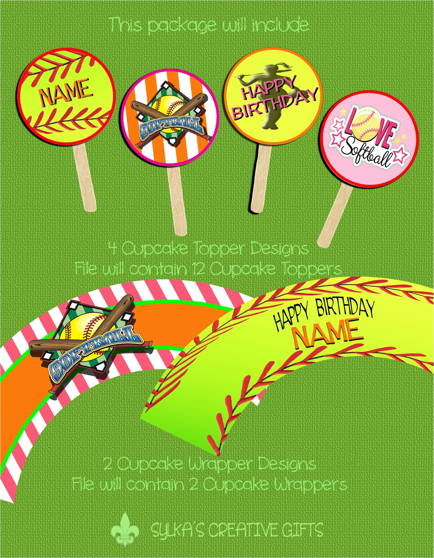 Custom softball Birthday Invitations softball Personalized Birthday Invitation 2 Sided