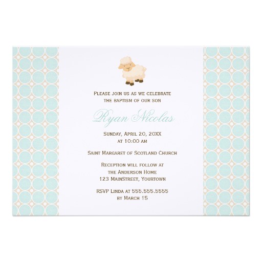 Customized Baptism Invitations Little Lamb Baptism 5×7 Paper Invitation Card Customized Baptism Invitations Little Lamb Baptism 5×7 Paper Invitation Card