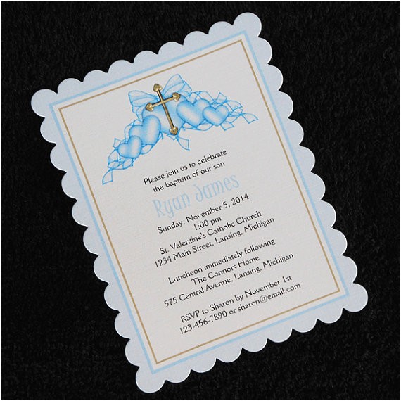 Customized Baptism Invitations Personalized Baptism Christening Invitations Blue Hearts with Customized Baptism Invitations Personalized Baptism Christening Invitations Blue Hearts with