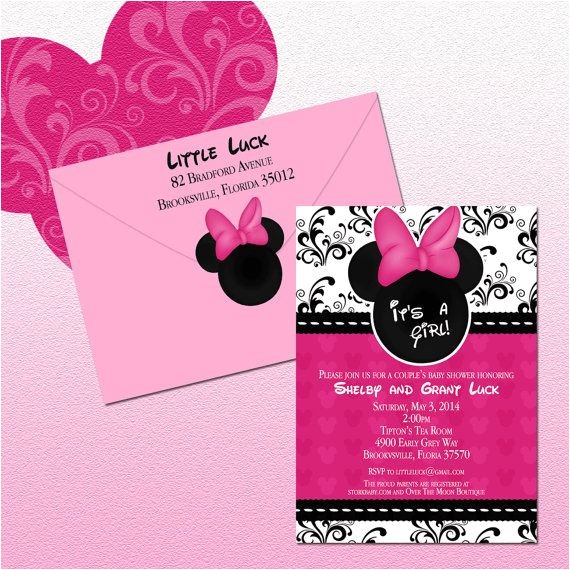 Customized Minnie Mouse Baby Shower Invitations 24 Best Minnie Mouse Baby Shower Images On Pinterest