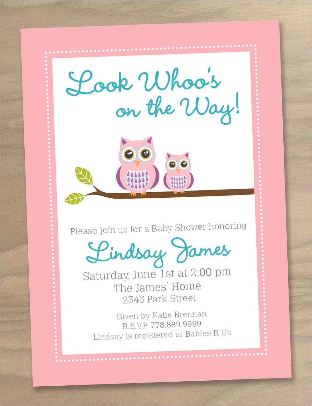 Cute Baby Shower Invitations for Girls Baby Shower Invitation Pink Purple Blue Baby Girl Cute