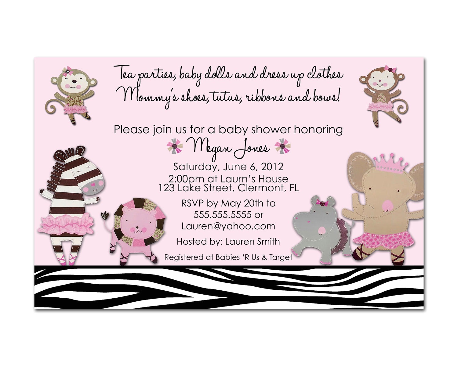 Cute Baby Shower Invitations for Girls Cute Baby Shower Invitations for Girls theruntime Com