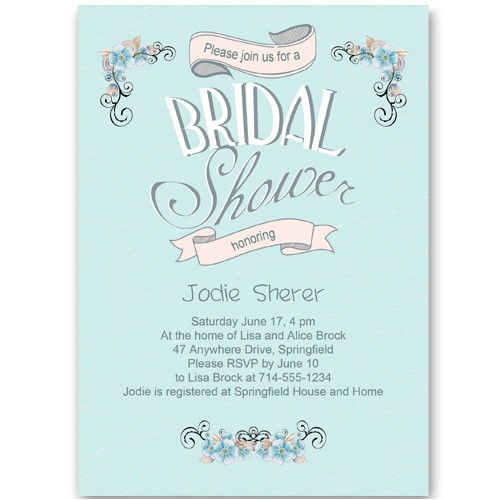 Cute Cheap Bridal Shower Invitations Cheap Baby Blue Bridal Shower Invitation Inbs023 soft Blue