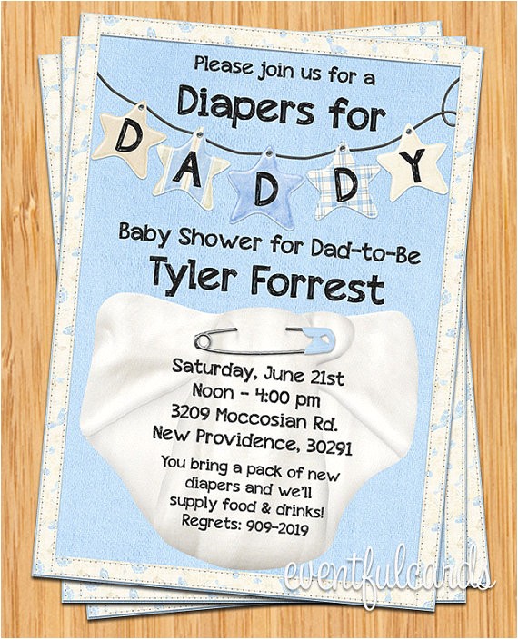 Daddy Baby Shower Invitations Diapers for Daddy Baby Shower Invitation by eventfulcards