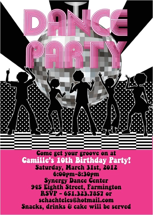 Dance Party Invitations Templates 10 Best Of Dance Party Printable Blank Invitations