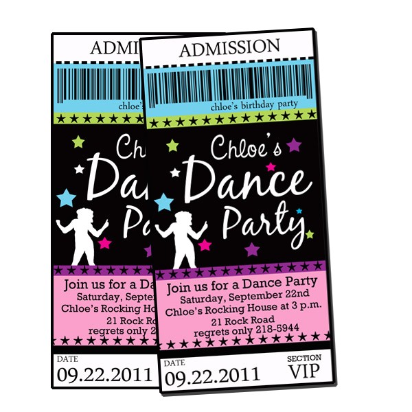 Dance Party Invitations Templates Cupcake Cutiees Dance Party Invites and Printable Party Store
