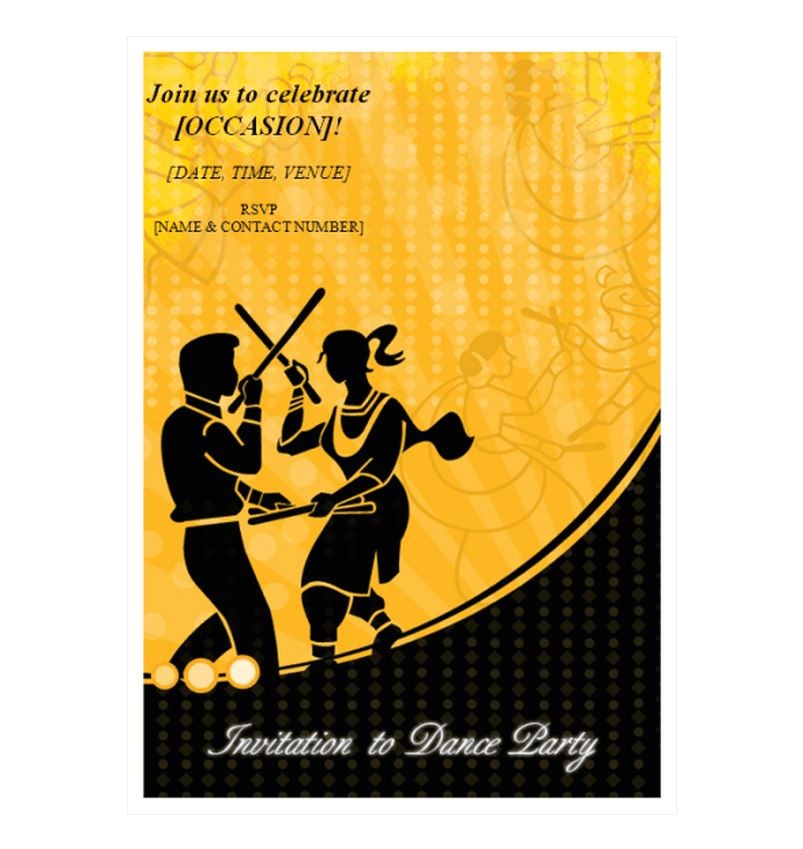 Dance Party Invitations Templates Dance Party Invitations