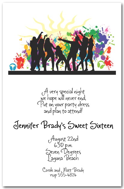 Dance Party Invitations Templates Silhouette Dance Party Invitations