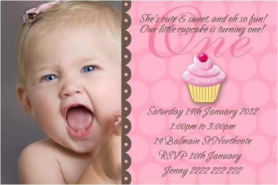 Daughter 2nd Birthday Invitation Wording Baby Girl 1st Birthday Invitations
