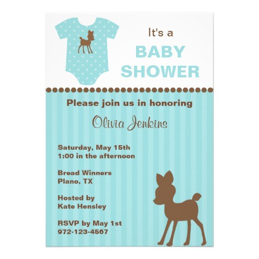 Deer Hunting Baby Shower Invitations Sweet Deer Baby Shower Invitations 5" X 7" Invitation Card