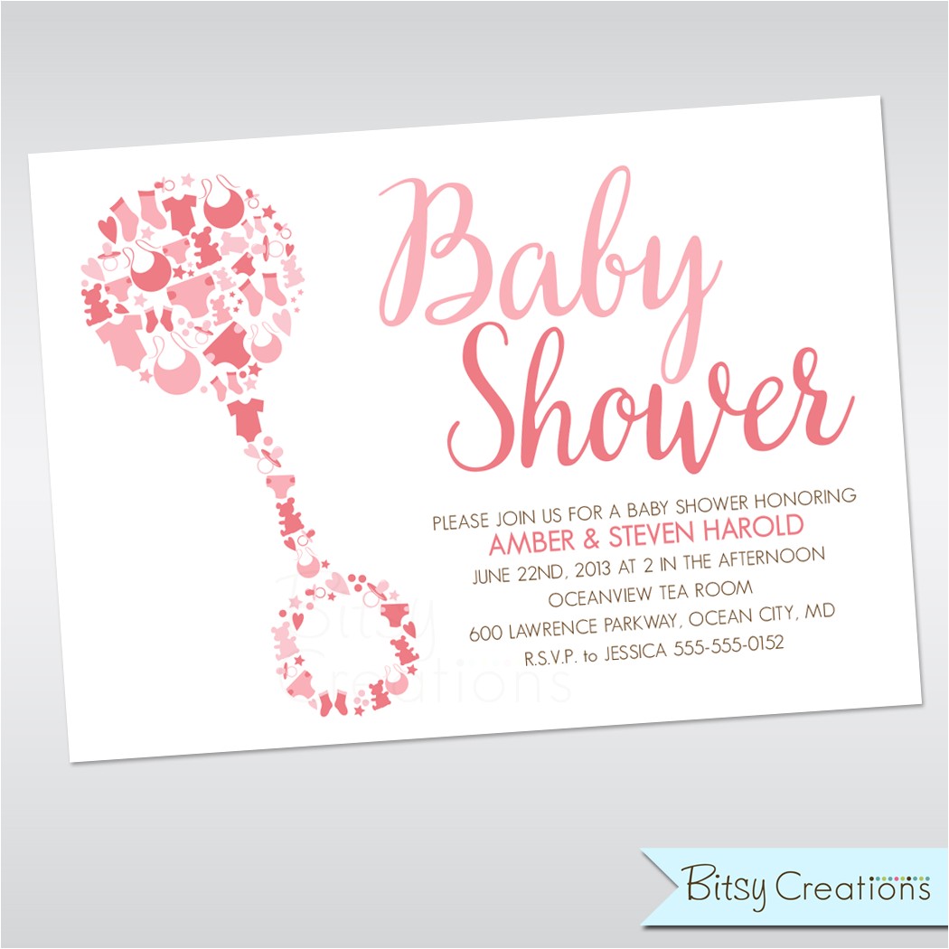 Designer Baby Shower Invitations Custom Design Baby Shower Invitations