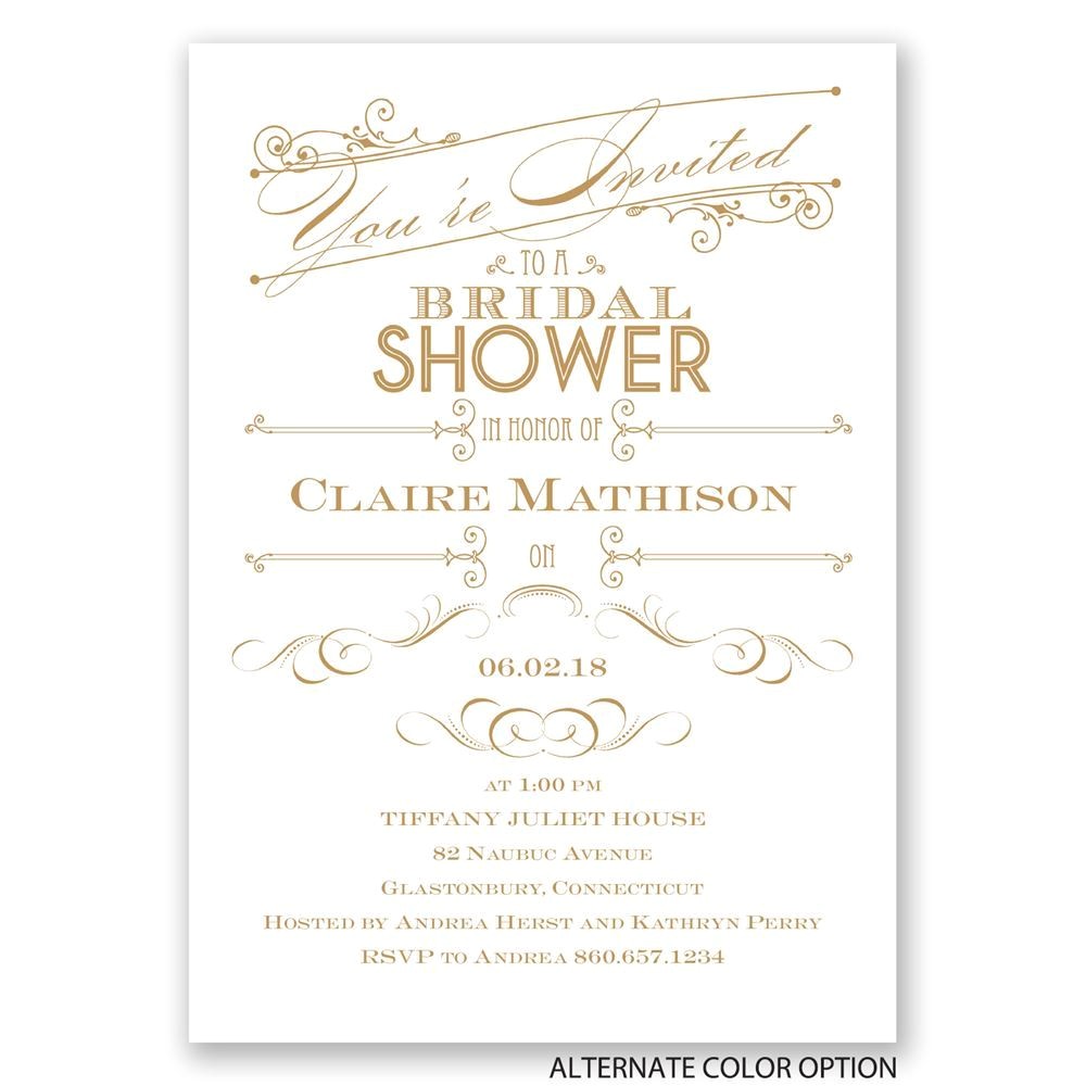 Designer Bridal Shower Invitations Elegant Intro Bridal Shower Invitation Invitations by Dawn