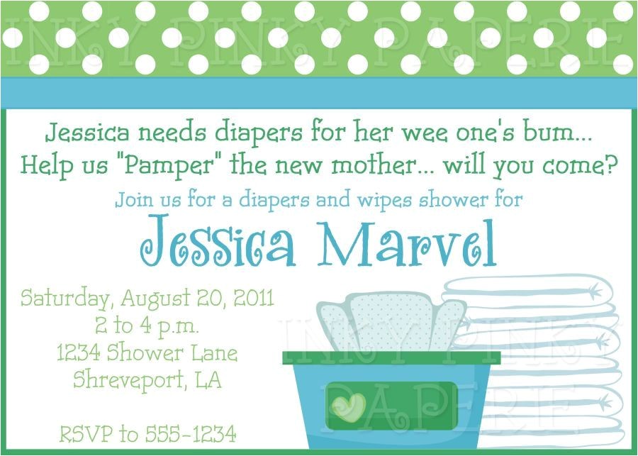 Diaper and Wipes Baby Shower Invitation Wording Diapers and Wipes Shower Invitation $15 00 Via Etsy