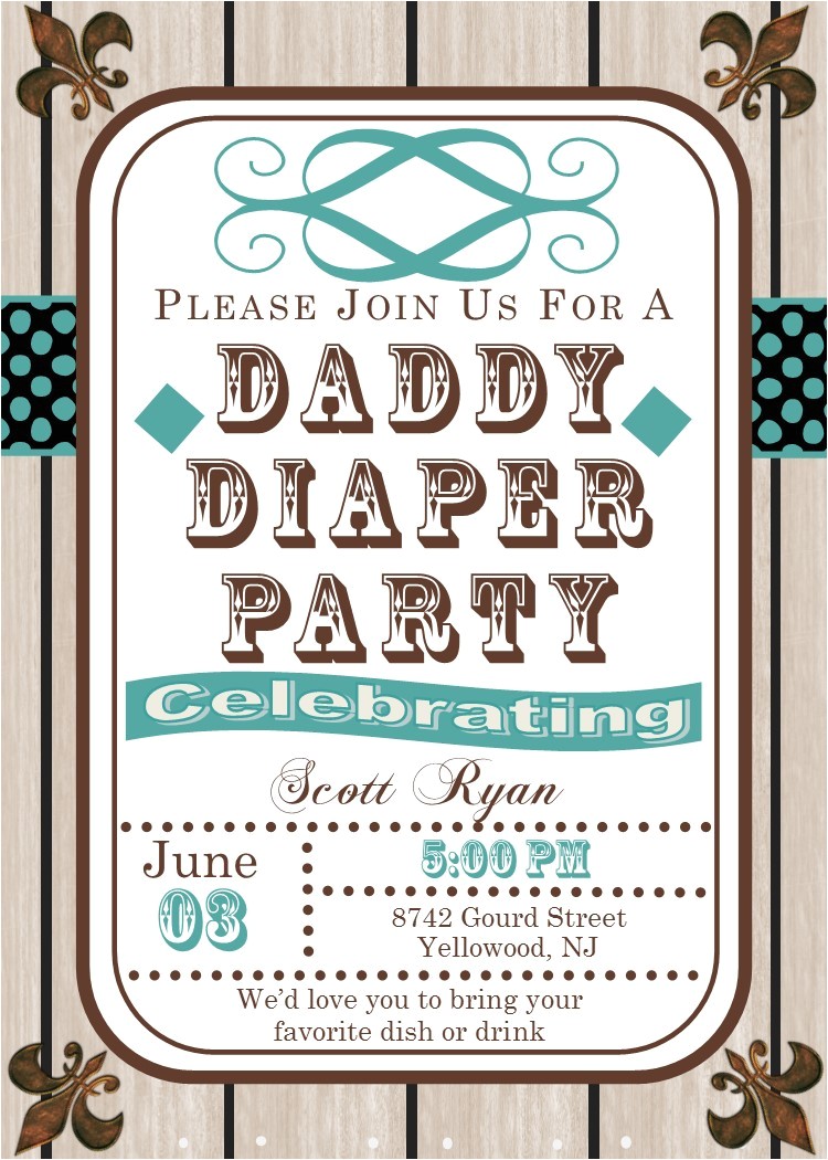 Diaper Party Invitation Daddy Diaper Party Invitations New Selections Spring 2018