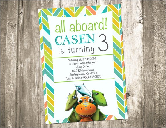 Dinosaur Train Invitations Birthday Dinosaur Train Birthday Party Invitation by Custompartydecor