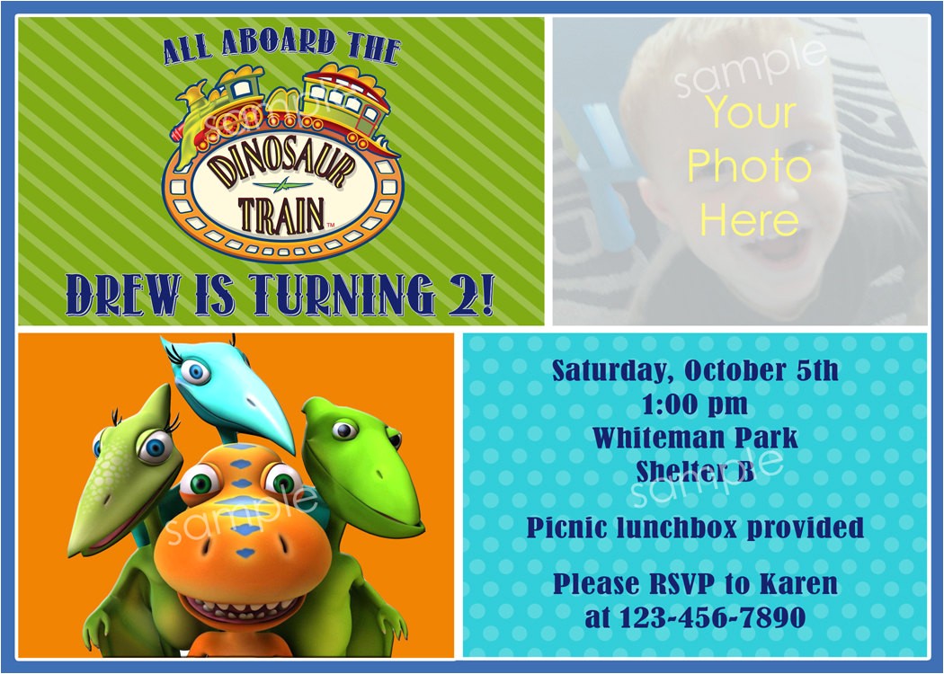 Dinosaur Train Invitations Birthday Dinosaur Train Birthday Party Photo Invitation by