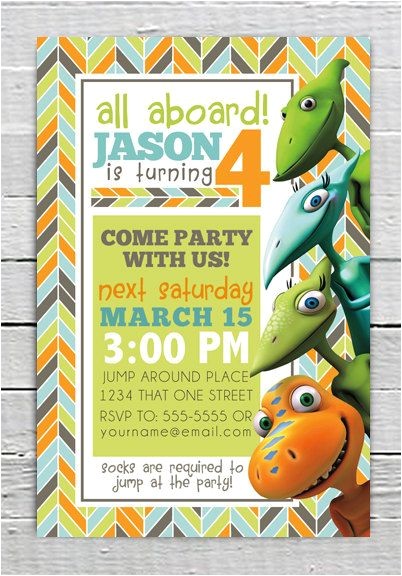 Dinosaur Train Invitations Birthday Dinosaur Train Custom Birthday Party Printable Invitation
