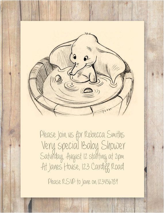 Disney Baby Shower Invites Disney Dumbo Baby Shower Invitation by Flurgdesigns On Disney Baby Shower Invites Disney Dumbo Baby Shower Invitation by Flurgdesigns On