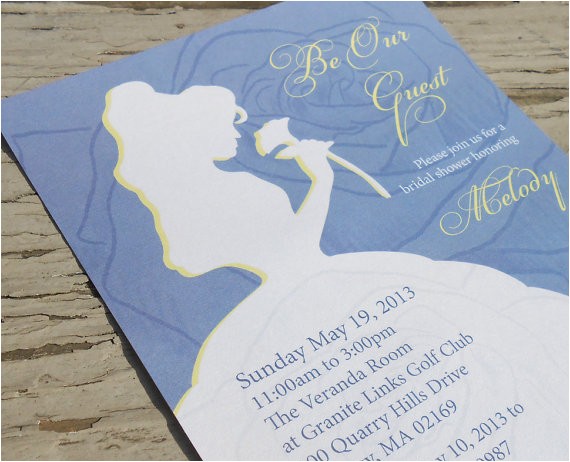 Disney Belle Bridal Shower Invitations Disney Bridal Shower Invitations – Gangcraft