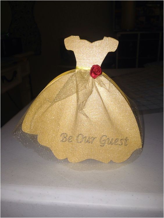 Disney Belle Bridal Shower Invitations Handmade Belle Invites for A Beauty and the Beast themed