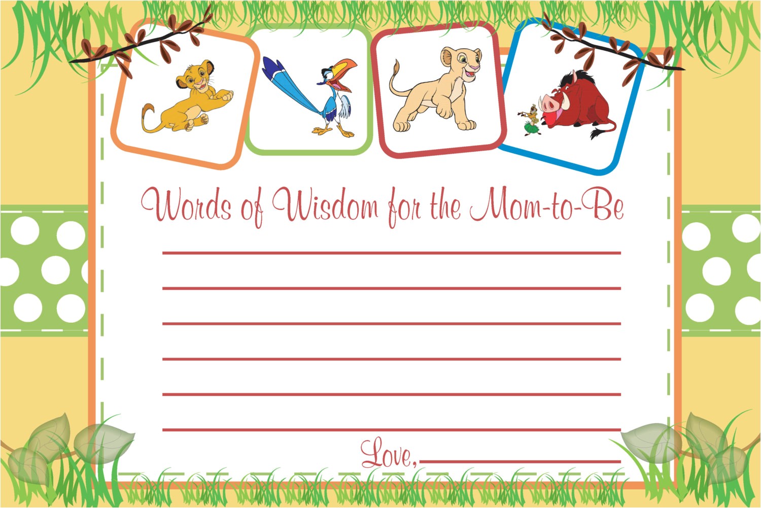 Disney Lion King Baby Shower Invitations 9 Free Lion King Baby Shower Invitations