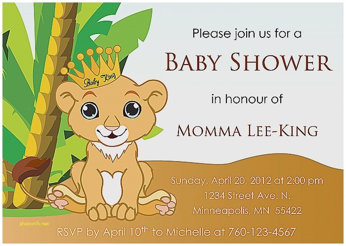 Disney Lion King Baby Shower Invitations Baby Shower Invitation Awesome Disney Lion King Baby