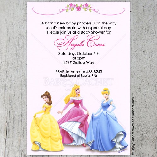 Disney Princess Baby Shower Invites Disney Princess Baby Shower Invitations