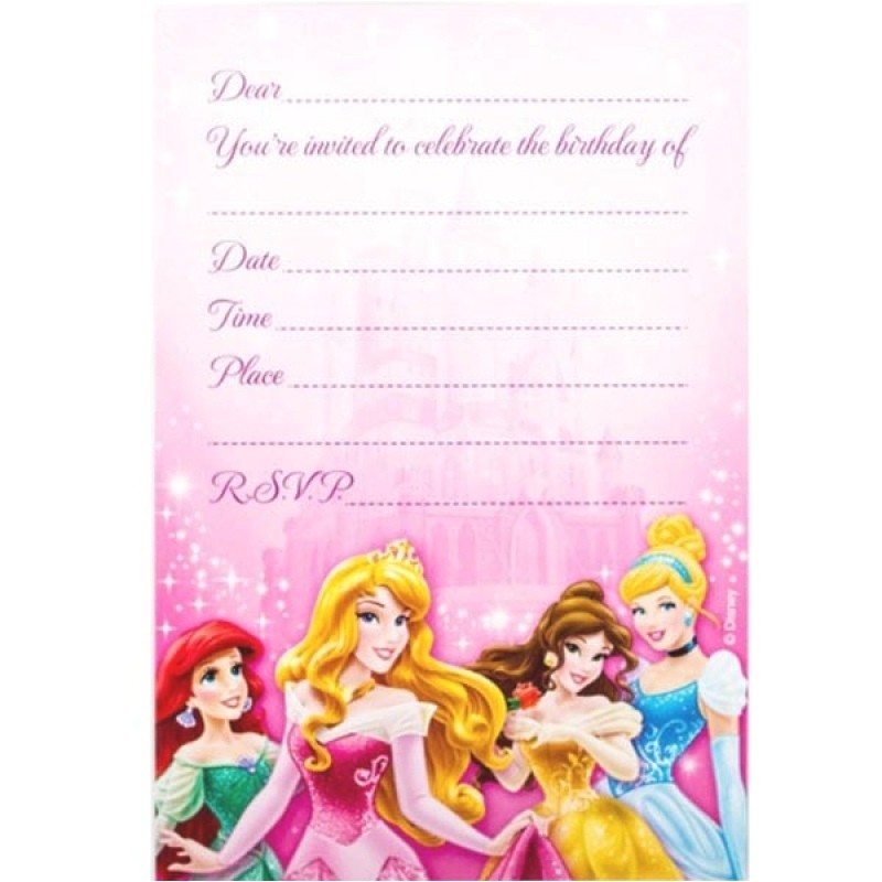 Disney Princess Birthday Invitation Templates Free Disney Party Invitations Template Resume Builder