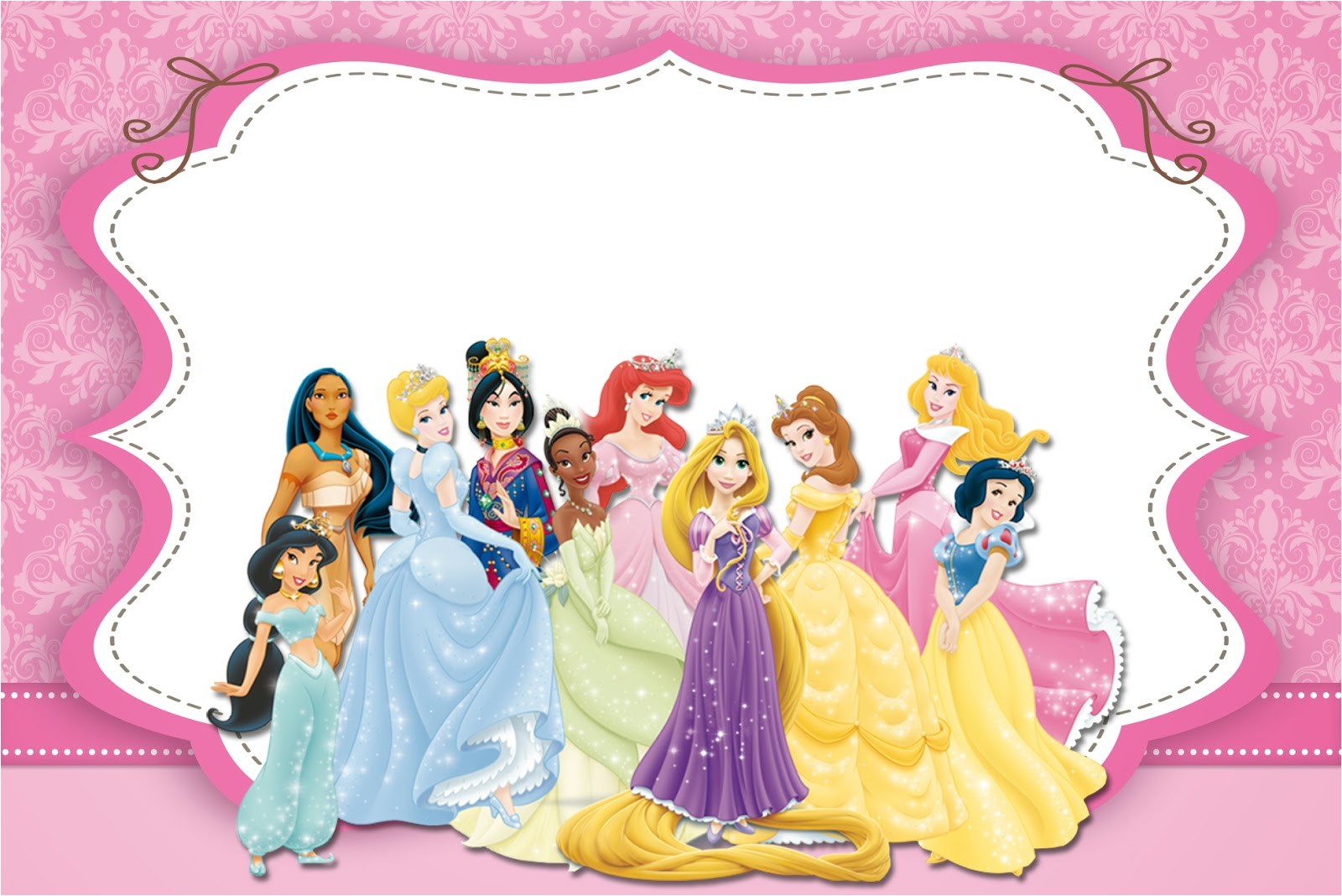 Disney Princess Birthday Invitations Free Printable Disney Princess Party Free Printable Party Invitations