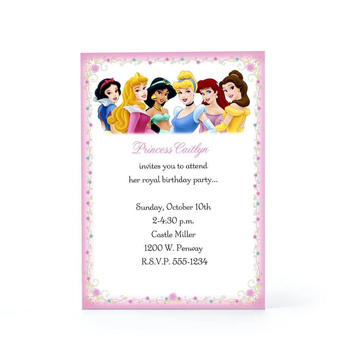 Disney Princess Birthday Invitations Free Templates Disney Party Invitations Template Resume Builder