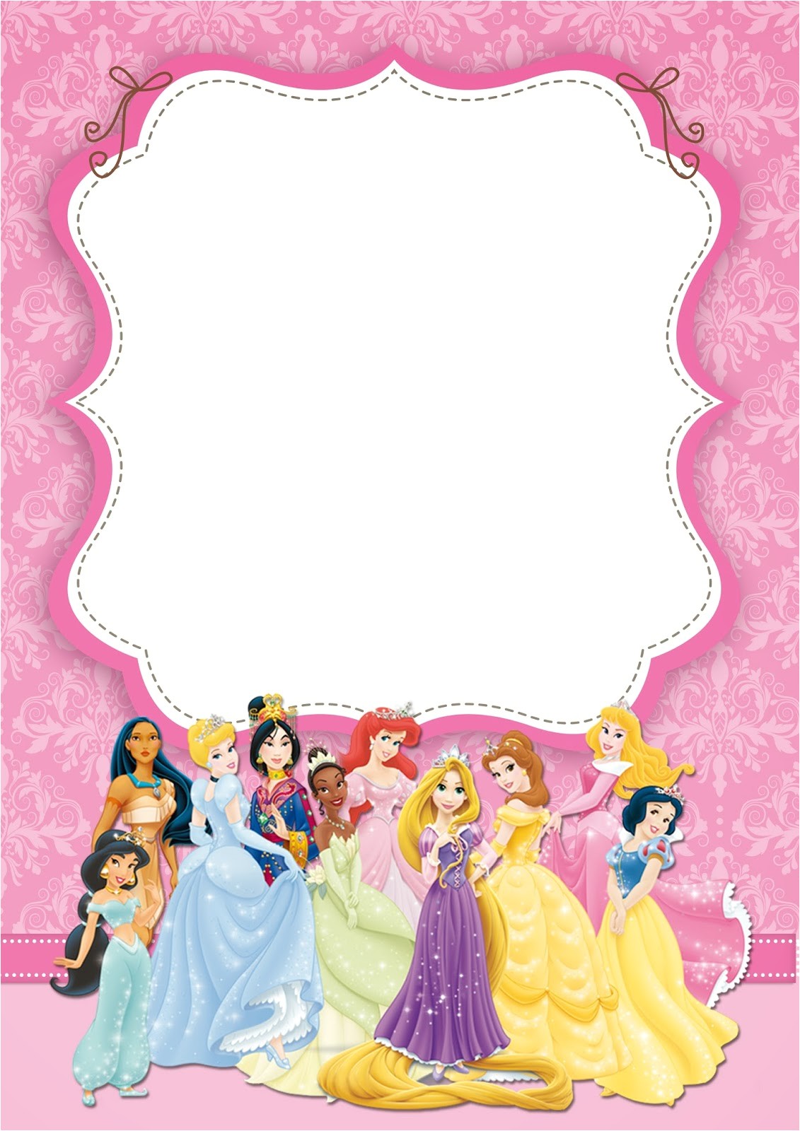 Disney Princess Birthday Party Invitations Free Printables Disney Princess Party Free Printable Party Invitations