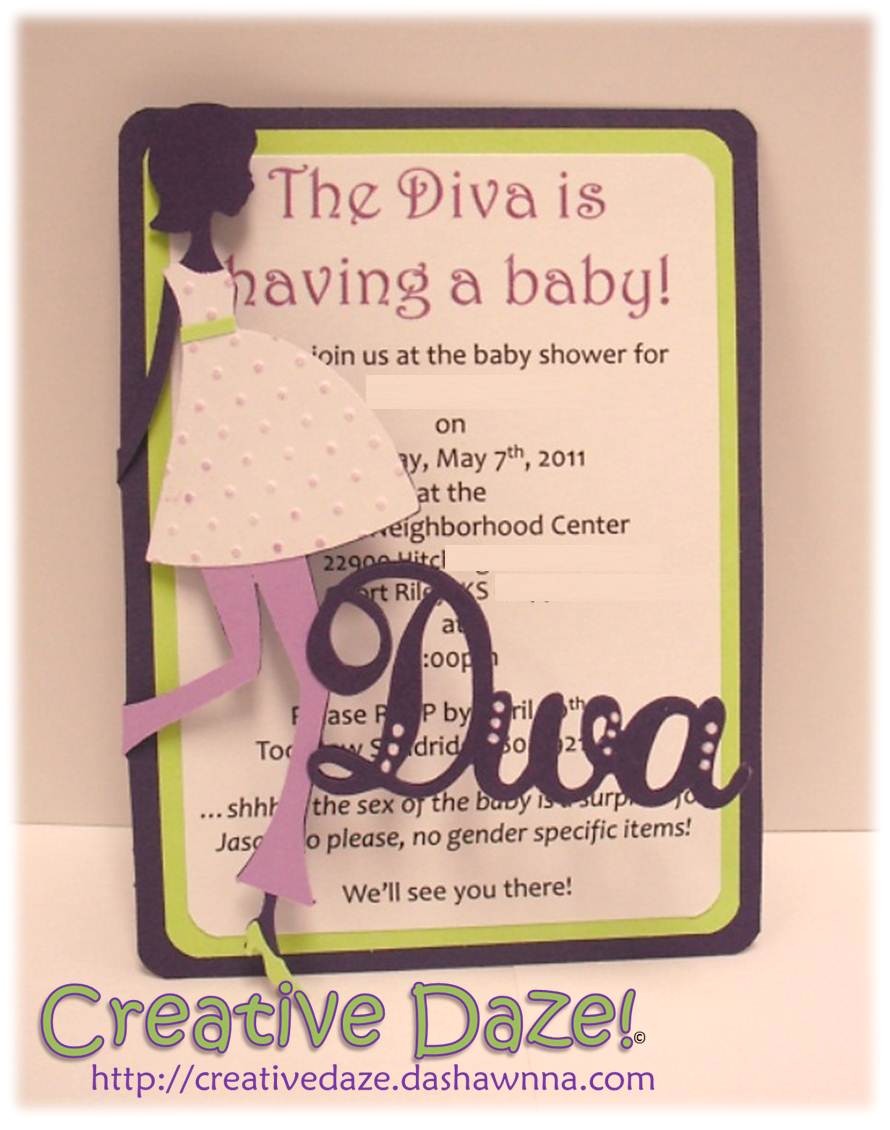 Diva Baby Shower Invitations Creative Daze Invites Invites Invites