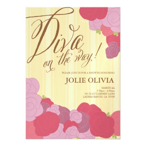 Diva Baby Shower Invitations Diva Baby Shower Invitations