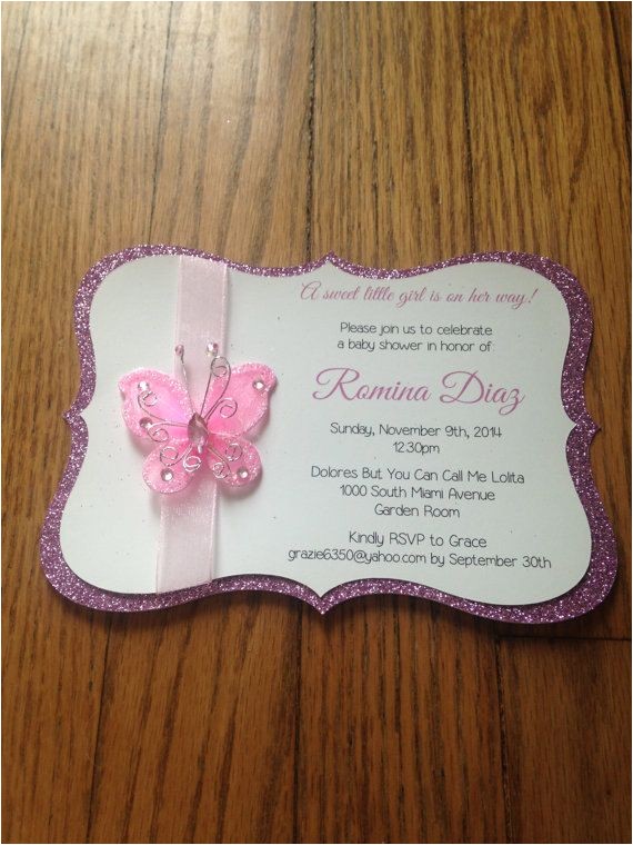 Diy butterfly Birthday Invitations butterfly Garden themed Baby Shower by Memorableimprints
