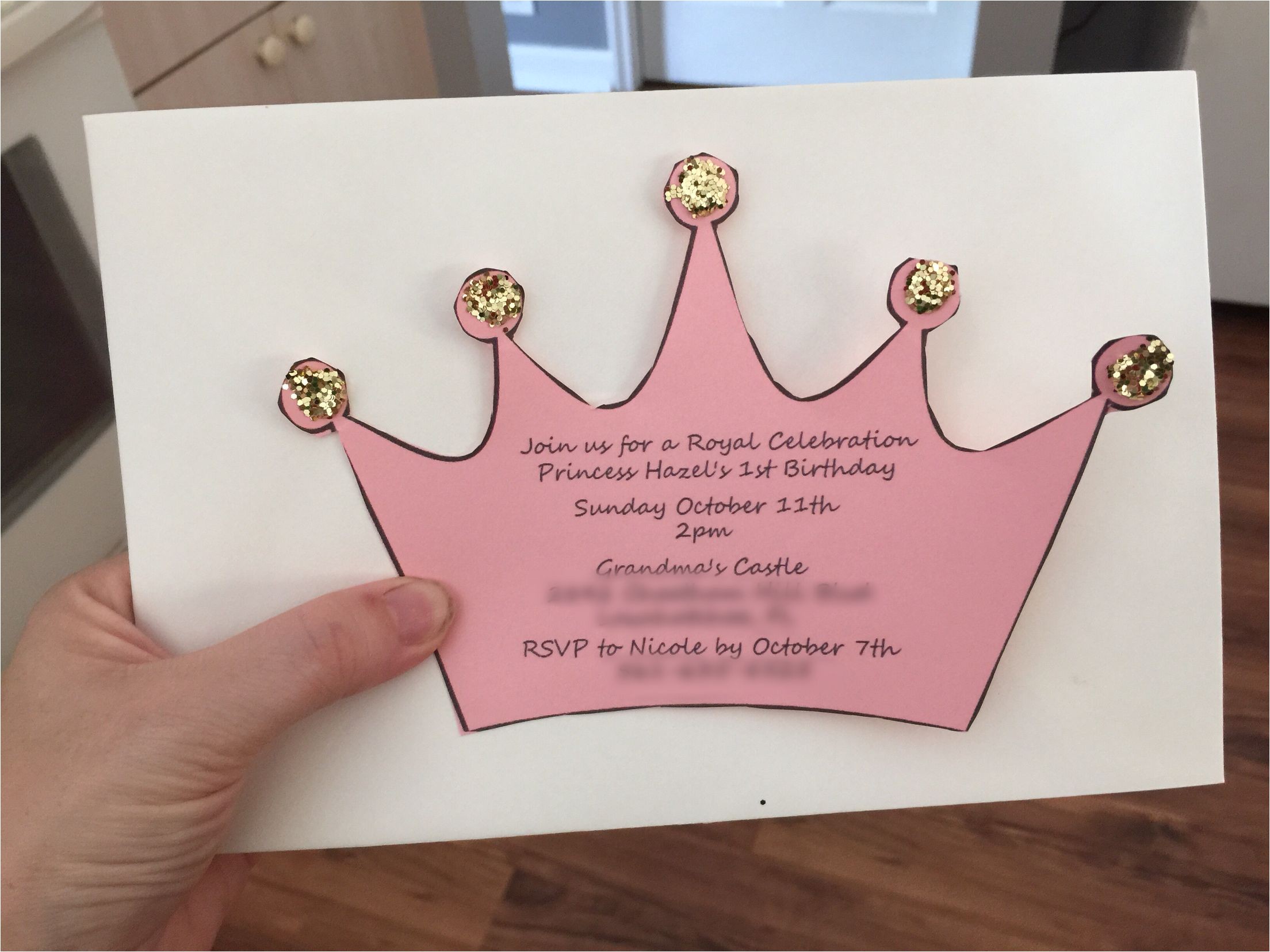 Diy Princess Baby Shower Invitations Fun and Cheap Diy Invitation for A Princess Birthday Baby
