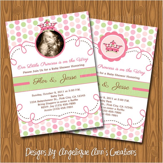 Diy Princess Baby Shower Invitations Items Similar to Little Princess Baby Shower Invitations