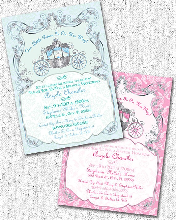 Diy Princess Baby Shower Invitations Prince or Princess Baby Shower Invitations Prince by