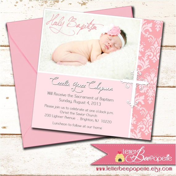 Diy Printable Baptism Invitations Items Similar to Girl Baptism Invitation Diy Printable