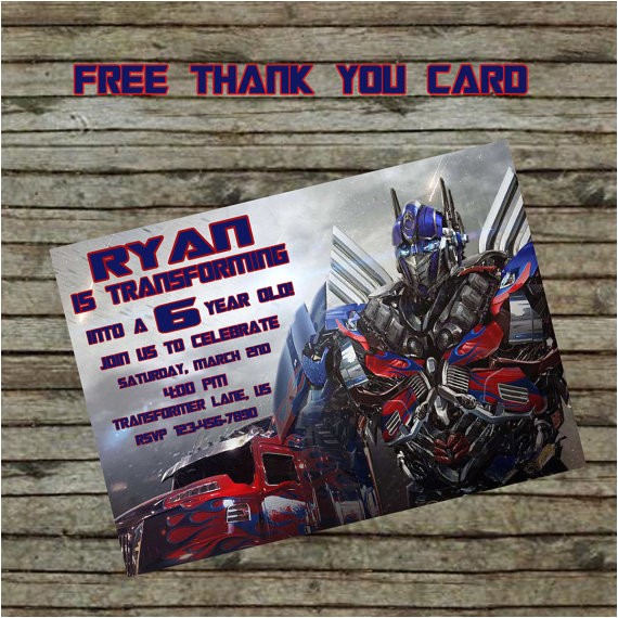 Diy Transformer Birthday Invitations Transformer Birthday Invitation Diy Custom order Diy Transformer Birthday Invitations Transformer Birthday Invitation Diy Custom order