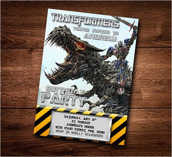 Diy Transformer Birthday Invitations Transformers Dinobot Birthday Card Customized Birthday Diy Transformer Birthday Invitations Transformers Dinobot Birthday Card Customized Birthday