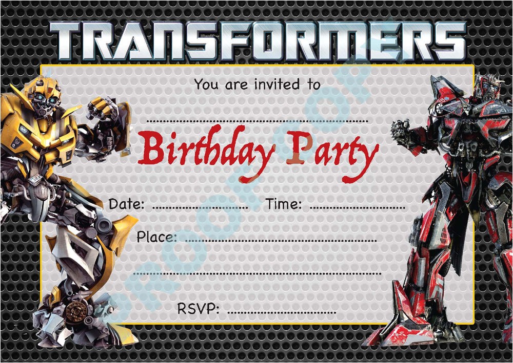 Diy Transformer Birthday Invitations Transformers Megatron Kids Children Birthday Party Diy Transformer Birthday Invitations Transformers Megatron Kids Children Birthday Party