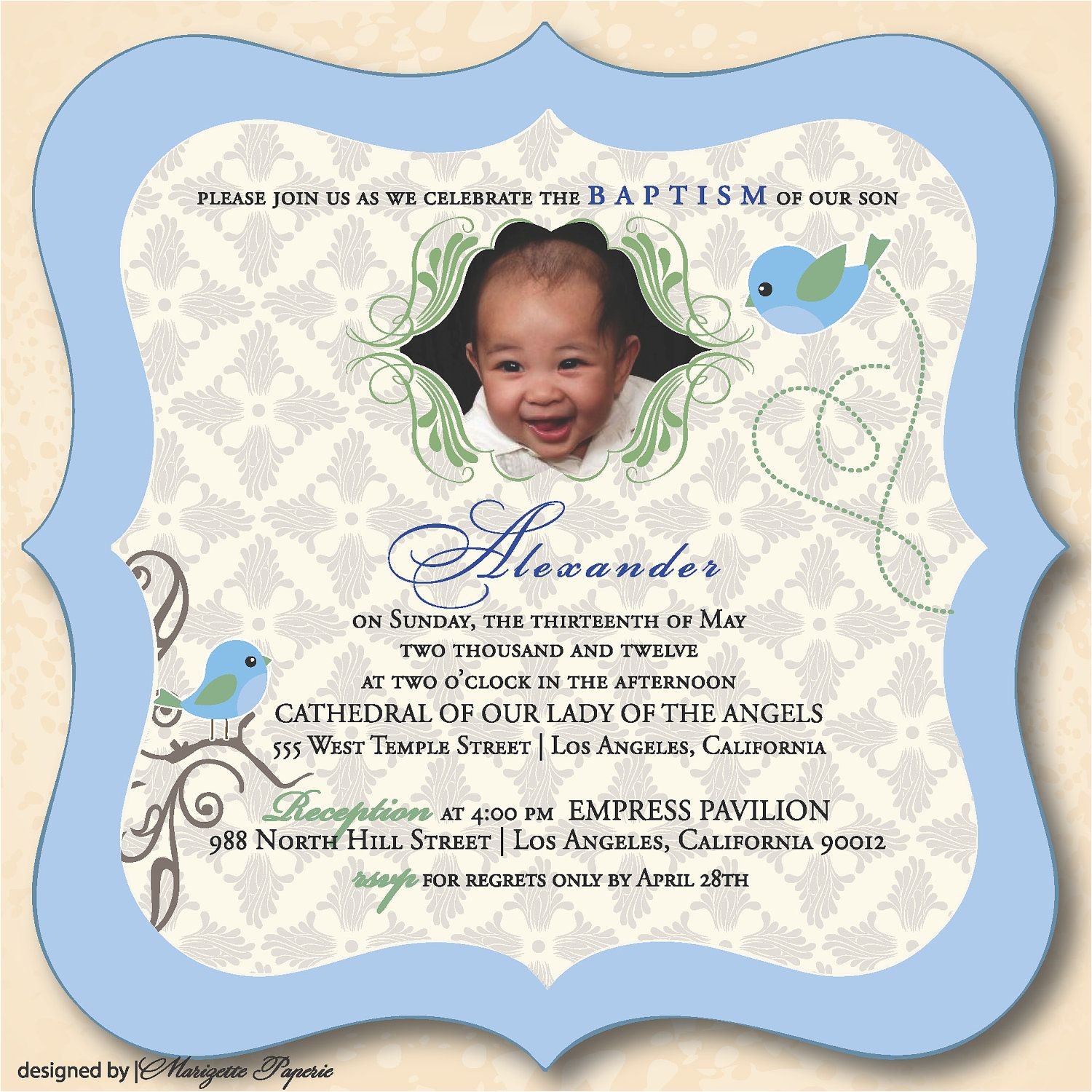 Diy Unique Baptismal Invitation Designs Baby Boy Christening Invitation Also Unique and