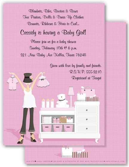 Doc Milo Baby Shower Invitations Pretty Pink Baby Shower Invitation