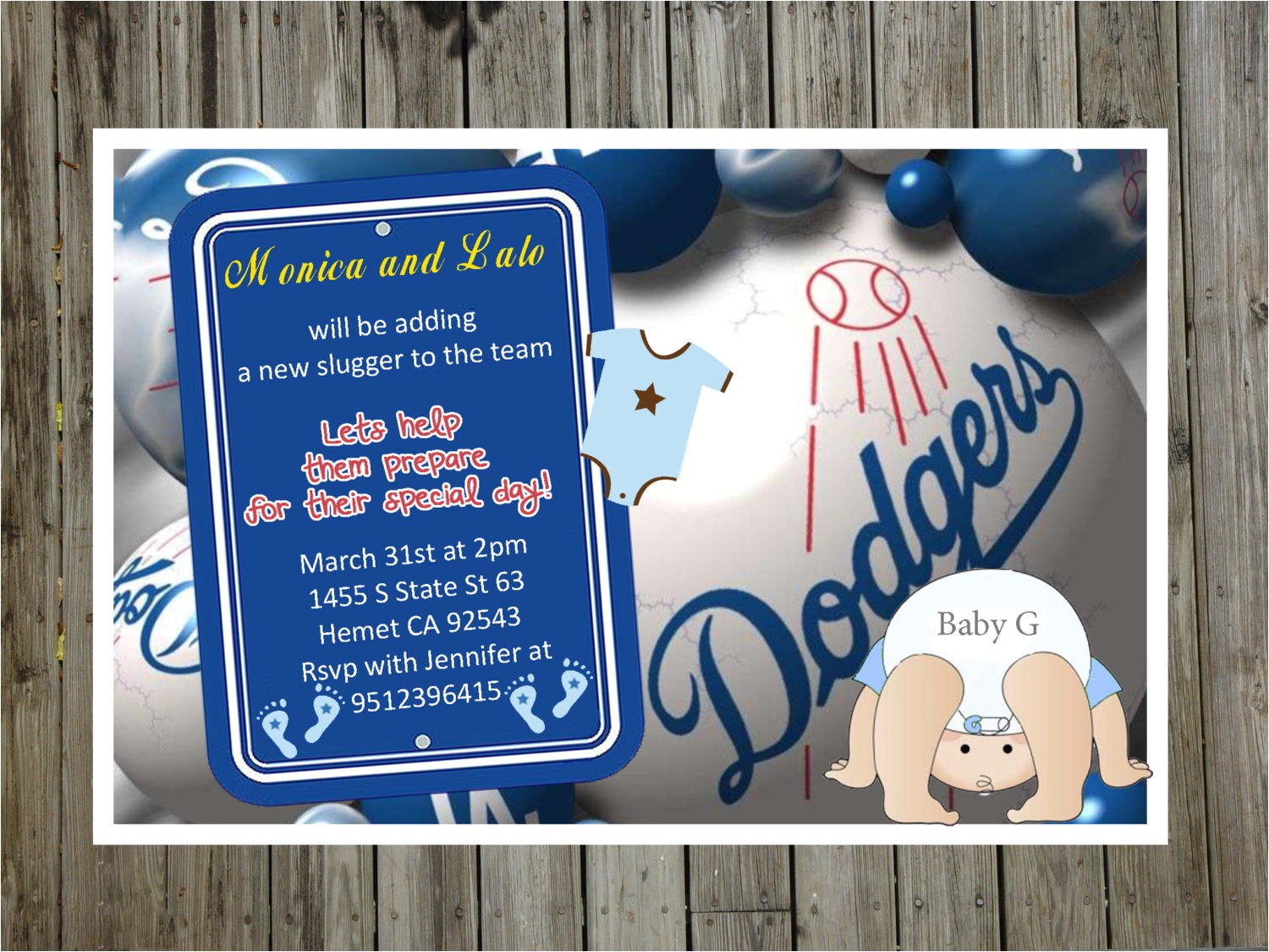 Dodger Baby Shower Invitations Printable Dodgers Baby Shower Invitations for A by