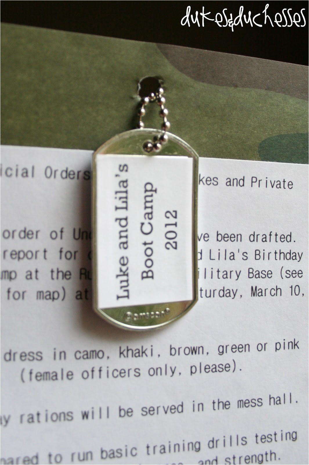 Dog Tag Birthday Invitations An Army Boot Camp Party Dukes and Duchesses Dog Tag Birthday Invitations An Army Boot Camp Party Dukes and Duchesses
