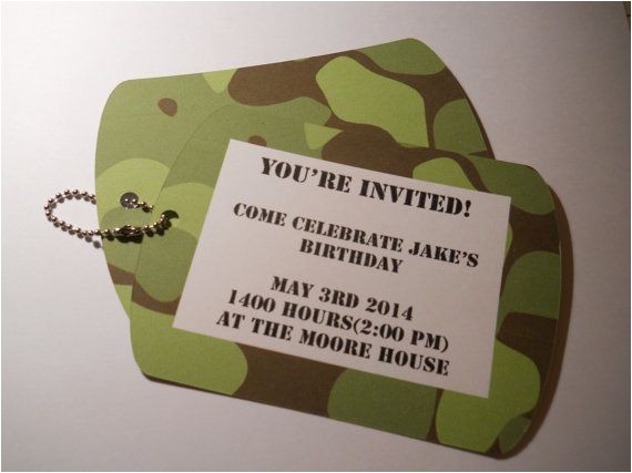 Dog Tag Birthday Invitations Boys Birthday Party Invitations Army Birthday Invitation Dog Tag Birthday Invitations Boys Birthday Party Invitations Army Birthday Invitation