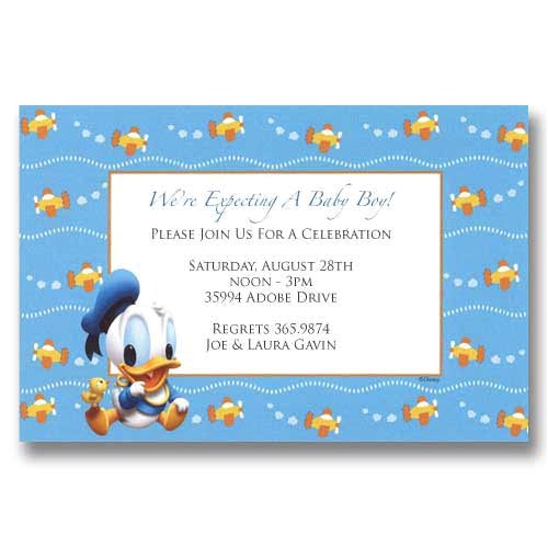 Donald Duck Baby Shower Invitations Disney Baby Donald Pregnancy Announcements
